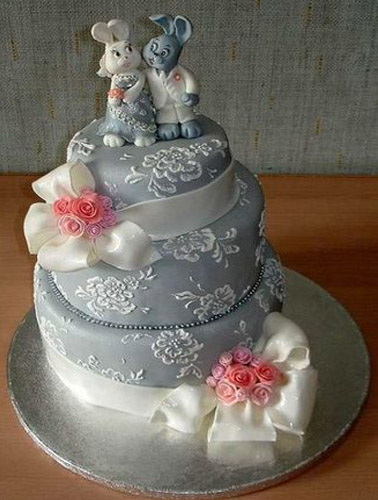 торт с женихом и невестой